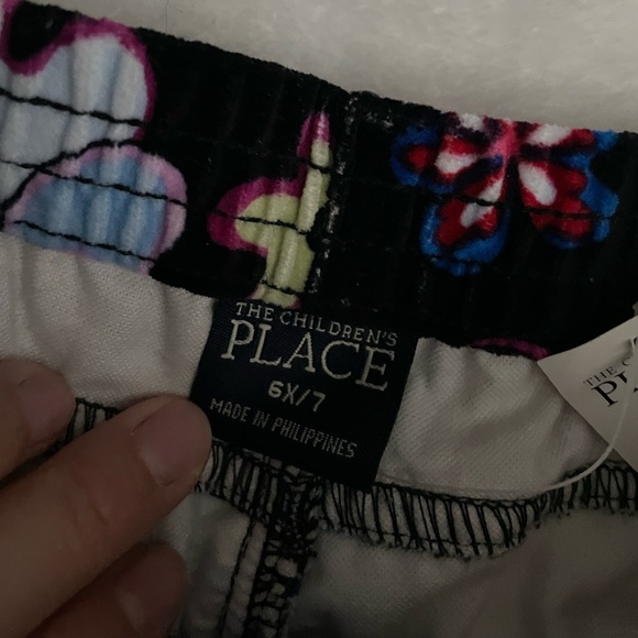 Vintage The Children's Place Multicolor Floral flare pants with cheetah accents - Picture 4 of 6